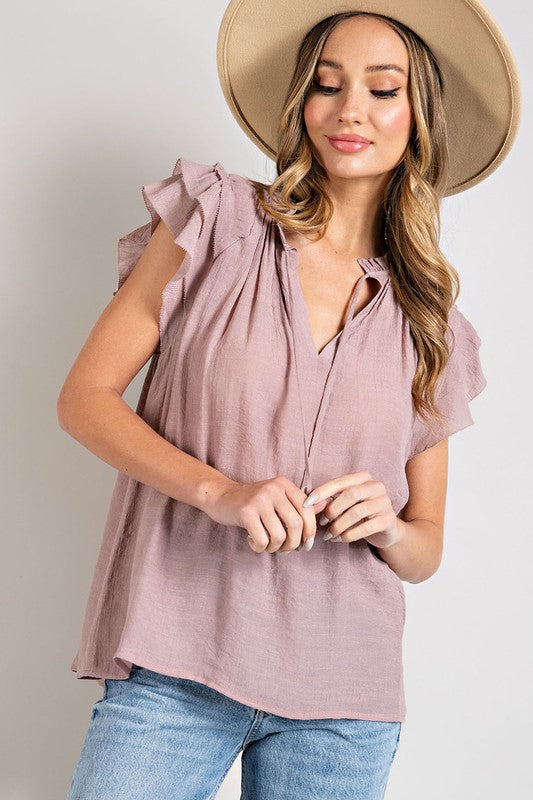 Tiered ruffle short sleeve