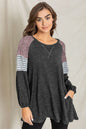 Color Block Sleeve A Line Tunic