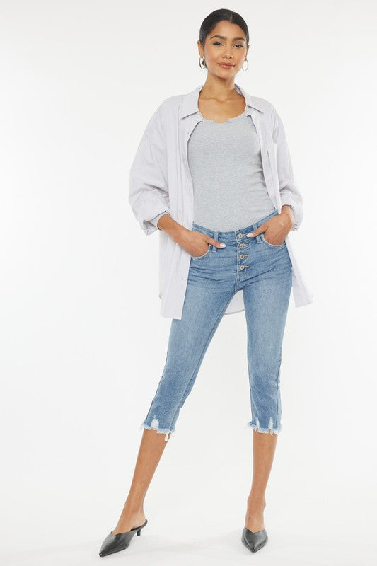 Mid Rise Capri Jean Pants for Comfort & Style