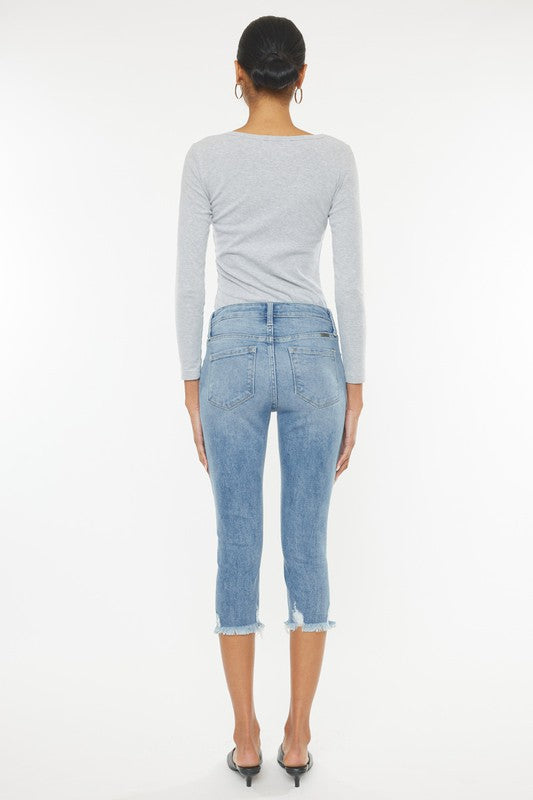 Mid Rise Capri Jean Pants for Comfort & Style