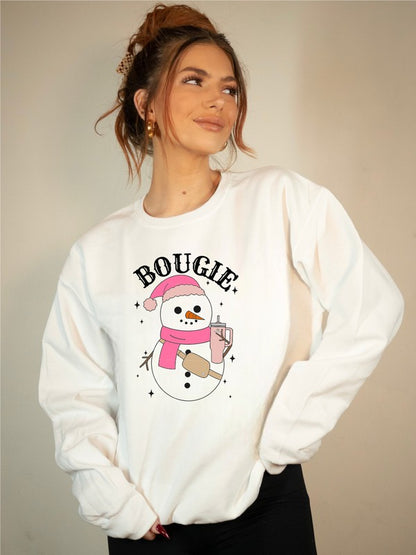 Bougie Snowman Graphic Sweatshirt