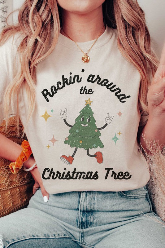 ROCKIN AROUND THE CHRISTMAS TREE Graphic Tee