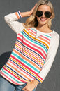 MULTI STRIPE MIX BASEBALL TOP