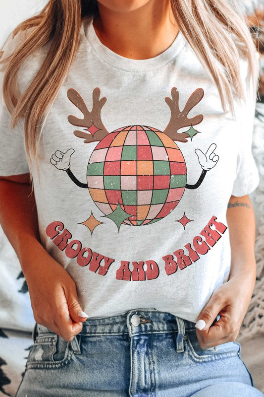 GROOVY AND BRIGHT RUDOLPH Graphic Tee