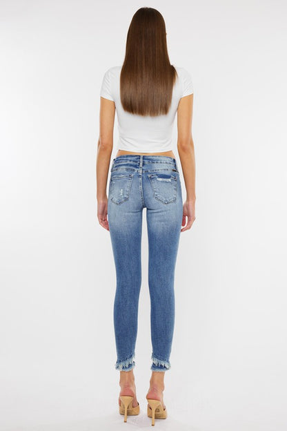 Mid Rise Ankle Skinny Jeans-KC6204M