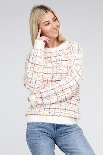 Textured Fancy Knit Long Sleeve