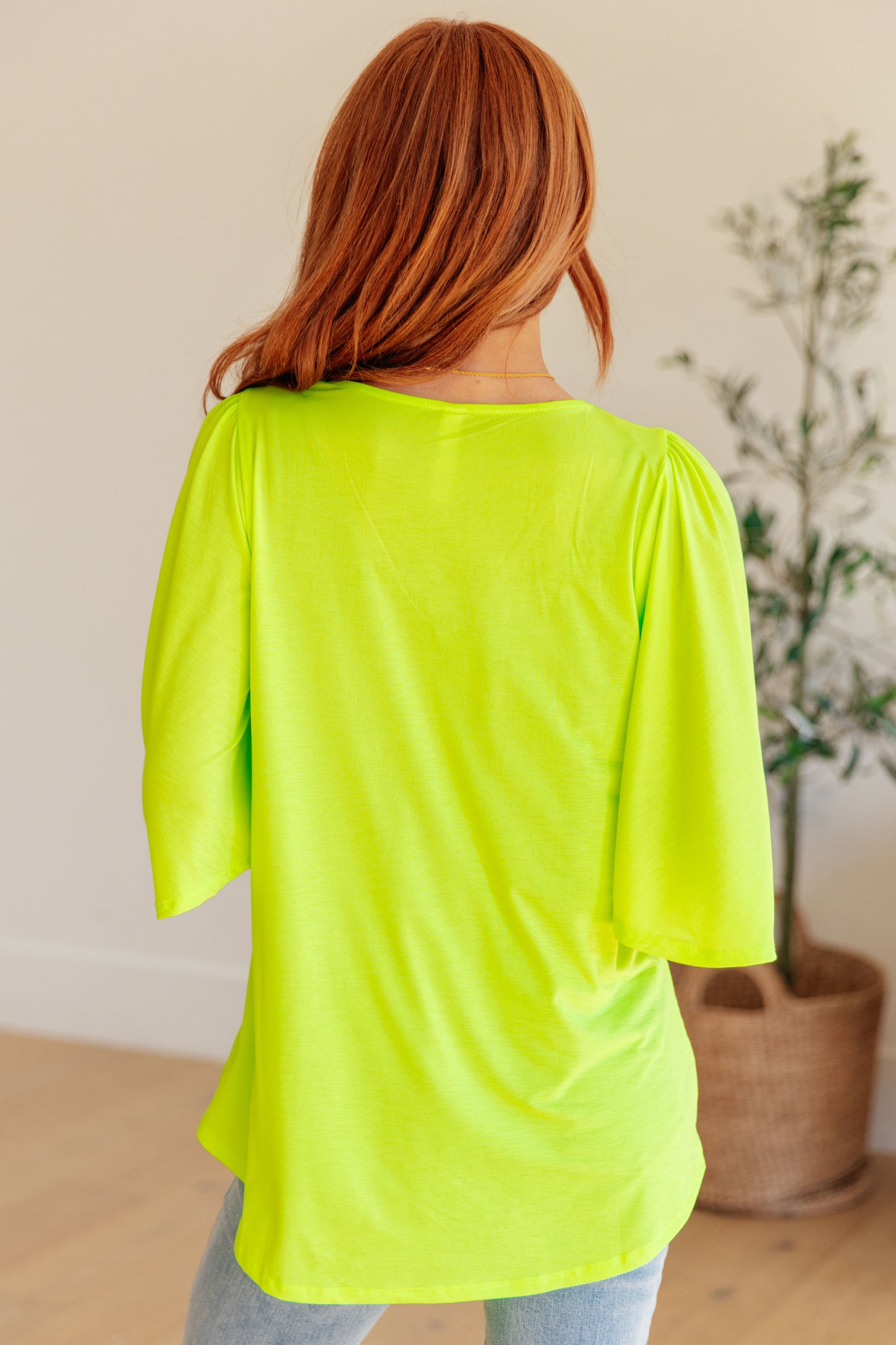 Cali Blouse in Neon Green