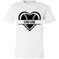 Baseball heart name 3001C Unisex Jersey Short-Sleeve T-Shirt