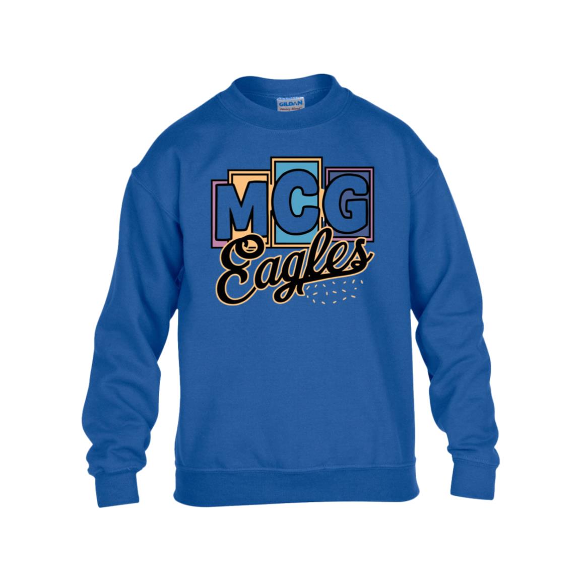 MCG Eagles G180B Gildan Kids Heavy Blend Fleece Crew