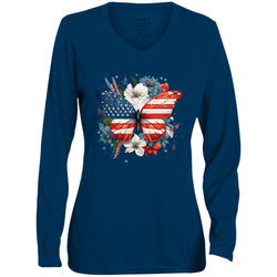 Untitled design (30) 1788 Ladies' Moisture-Wicking Long Sleeve V-Neck Tee