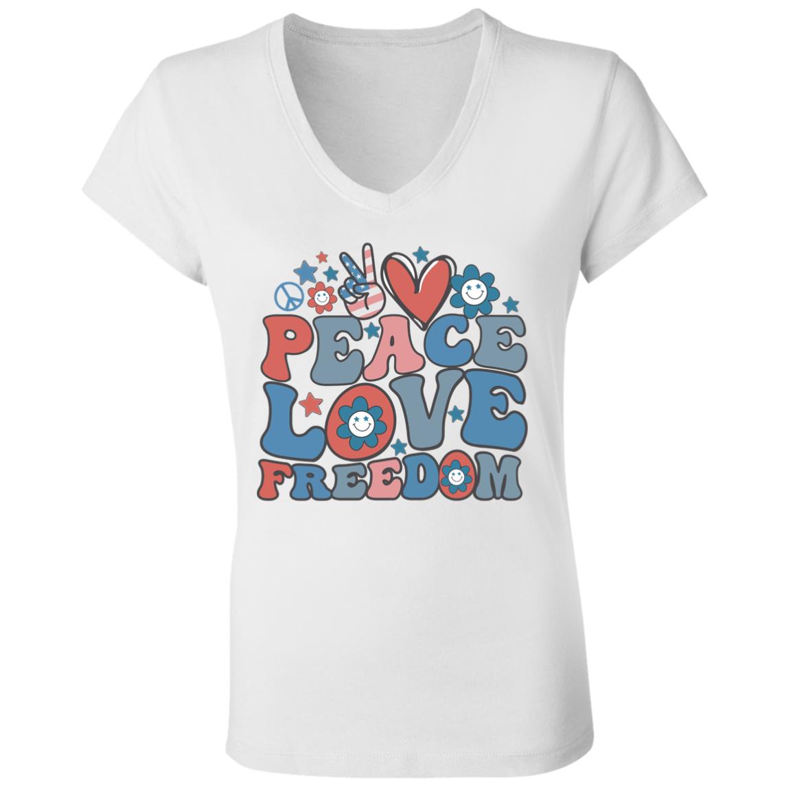 Untitled design (35) B6005 Ladies' Jersey V-Neck T-Shirt