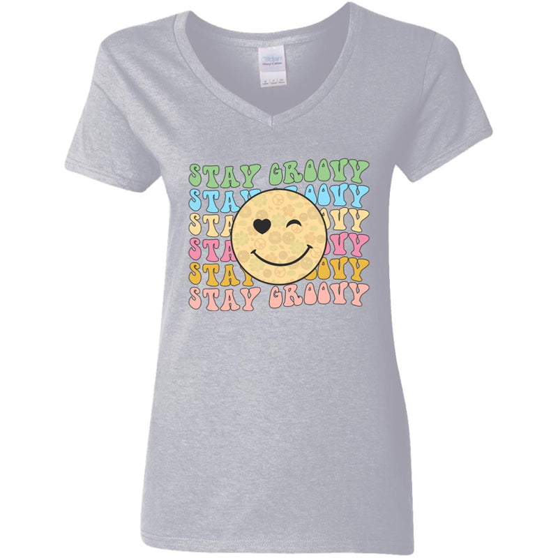 staygroovy2 G500VL Ladies' 5.3 oz. V-Neck T-Shirt