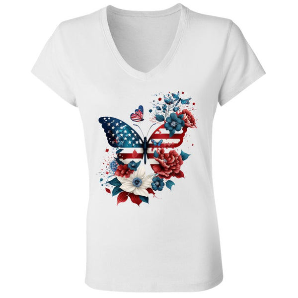 Untitled design (32) B6005 Ladies' Jersey V-Neck T-Shirt