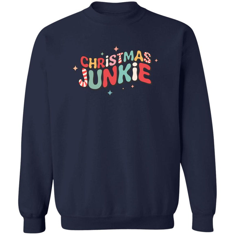 Christmas Junkie (94) Z65x Pullover Crewneck Sweatshirt 8 oz (Closeout)