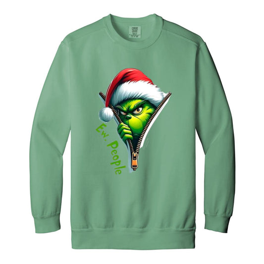 Grinch 1566 Garment-Dyed Adult Crewneck Sweatshirt