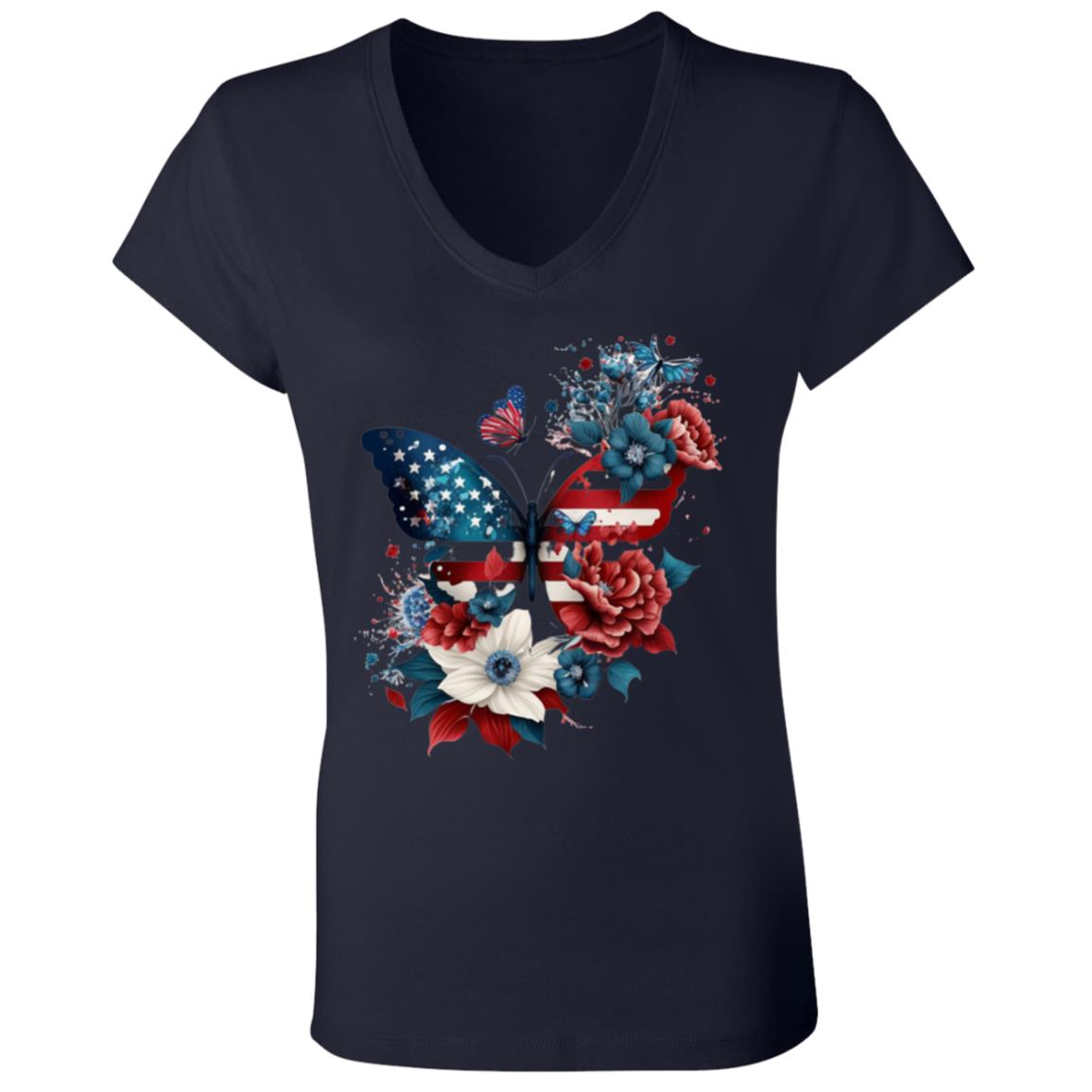 Untitled design (32) B6005 Ladies' Jersey V-Neck T-Shirt