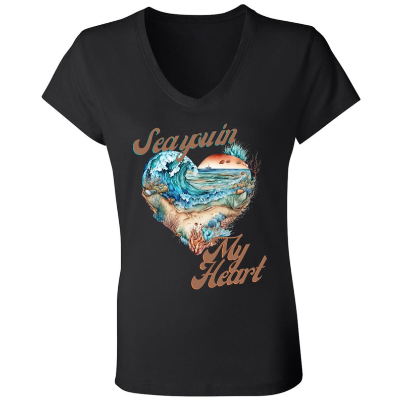 Please B6005 Ladies' Jersey V-Neck T-Shirt