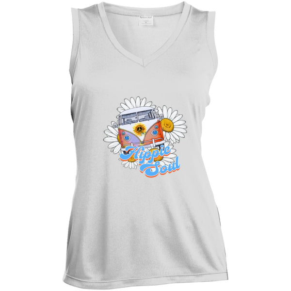 hippiesoul LST352 Ladies' Sleeveless V-Neck Performance Tee