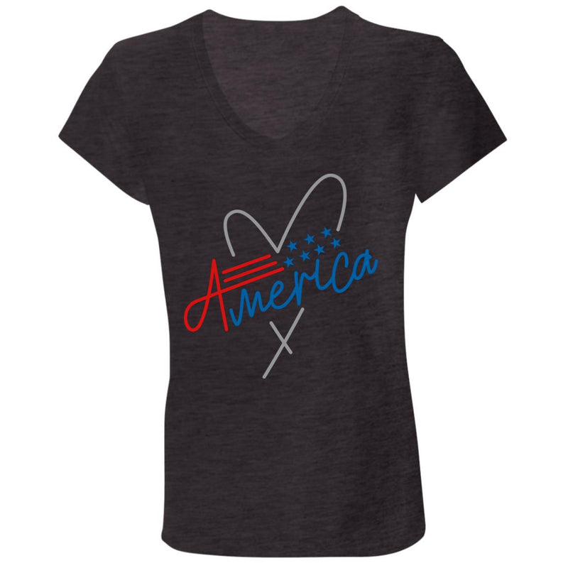 Untitled design (34) B6005 Ladies' Jersey V-Neck T-Shirt