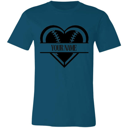 Baseball heart name 3001C Unisex Jersey Short-Sleeve T-Shirt