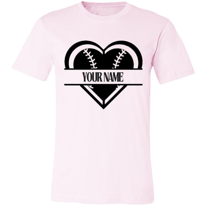 Baseball heart name 3001C Unisex Jersey Short-Sleeve T-Shirt