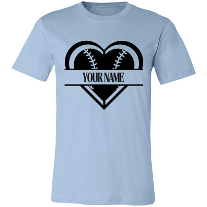 Baseball heart name 3001C Unisex Jersey Short-Sleeve T-Shirt