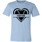 Baseball heart name 3001C Unisex Jersey Short-Sleeve T-Shirt