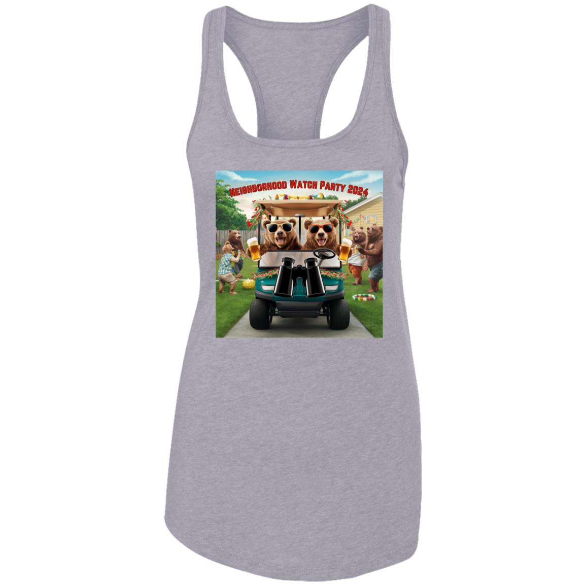 Neighborhood Watch Party NL1533 Ladies Ideal Racerback Tank