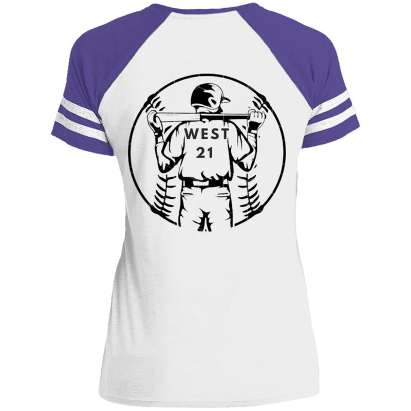 West 00 (1) - DM476 Ladies' Game V-Neck T-Shirt