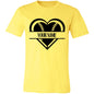 Baseball heart name 3001C Unisex Jersey Short-Sleeve T-Shirt