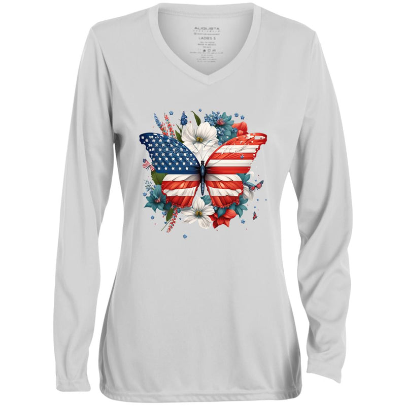 Untitled design (30) 1788 Ladies' Moisture-Wicking Long Sleeve V-Neck Tee