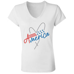 Untitled design (34) B6005 Ladies' Jersey V-Neck T-Shirt