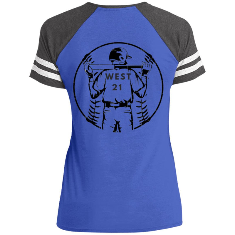 West 00 (1) - DM476 Ladies' Game V-Neck T-Shirt