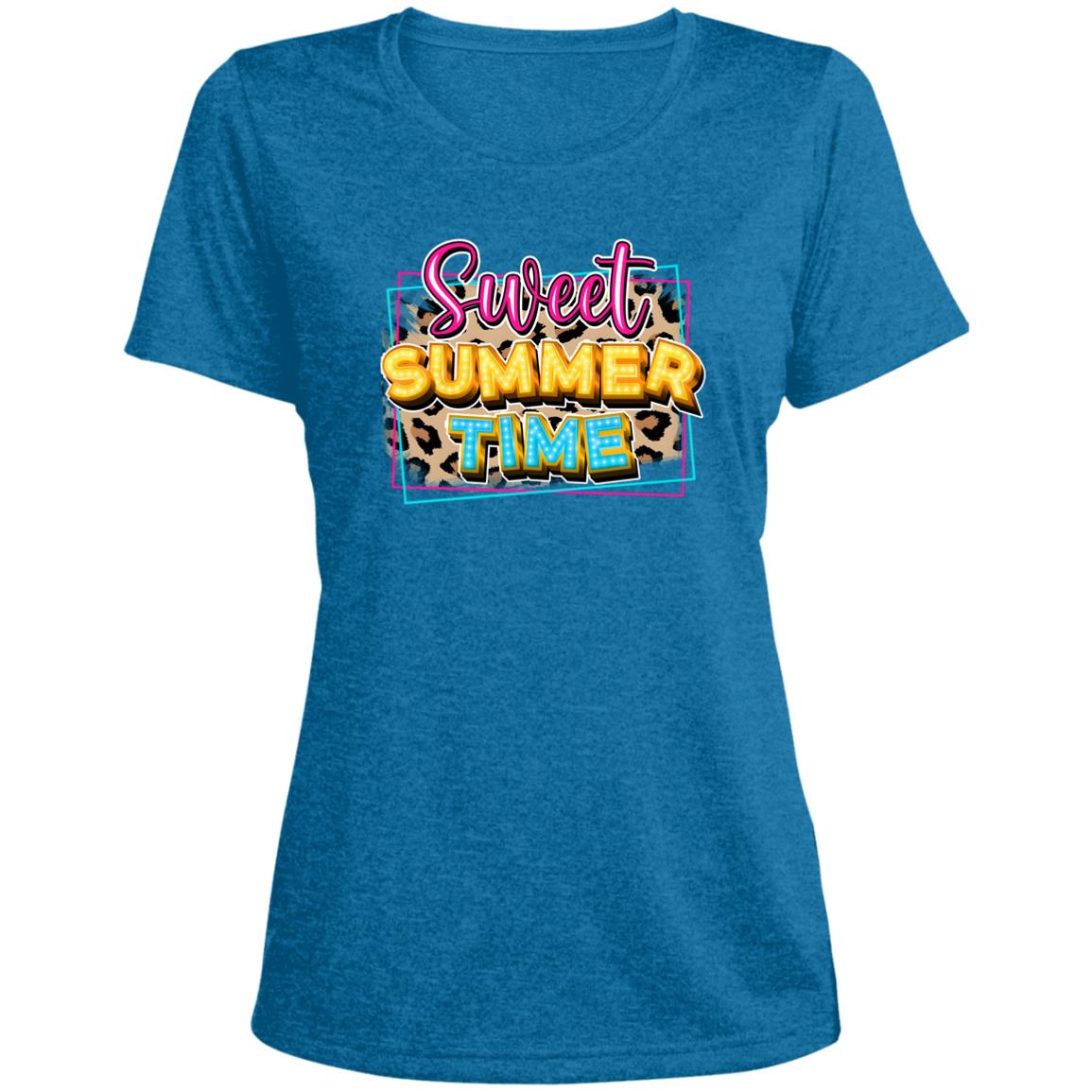 sweet summer LST360 Ladies' Heather Scoop Neck Performance Tee