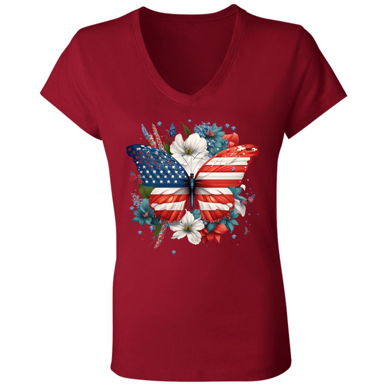 Untitled design (30) B6005 Ladies' Jersey V-Neck T-Shirt