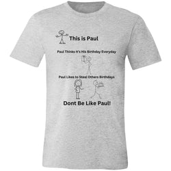 This is Paul 3001C Unisex Jersey Short-Sleeve T-Shirt