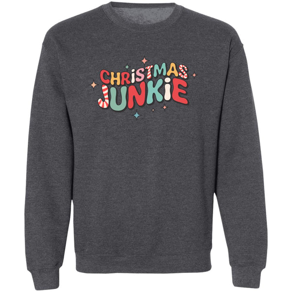 Christmas Junkie (94) Z65x Pullover Crewneck Sweatshirt 8 oz (Closeout)