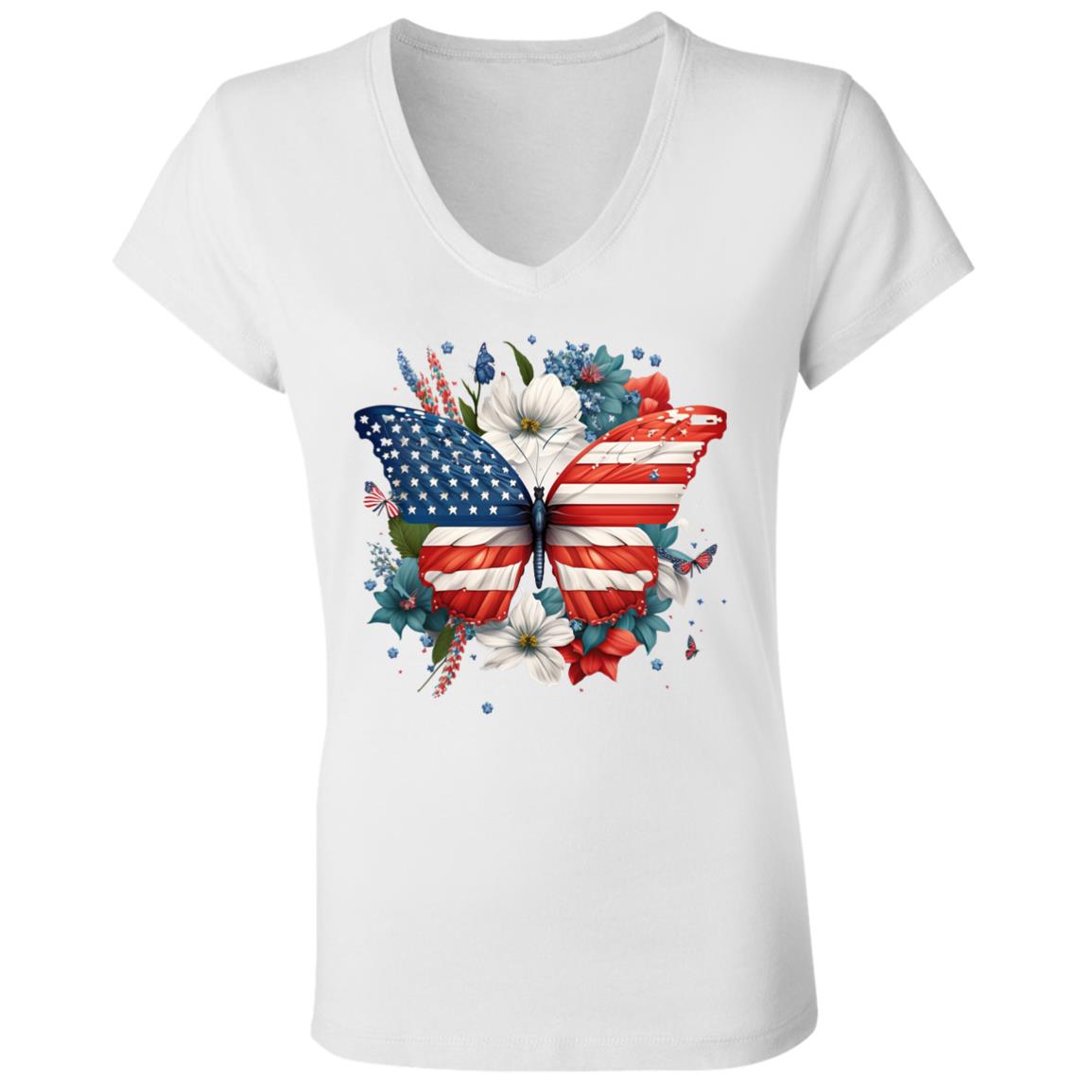 Untitled design (30) B6005 Ladies' Jersey V-Neck T-Shirt