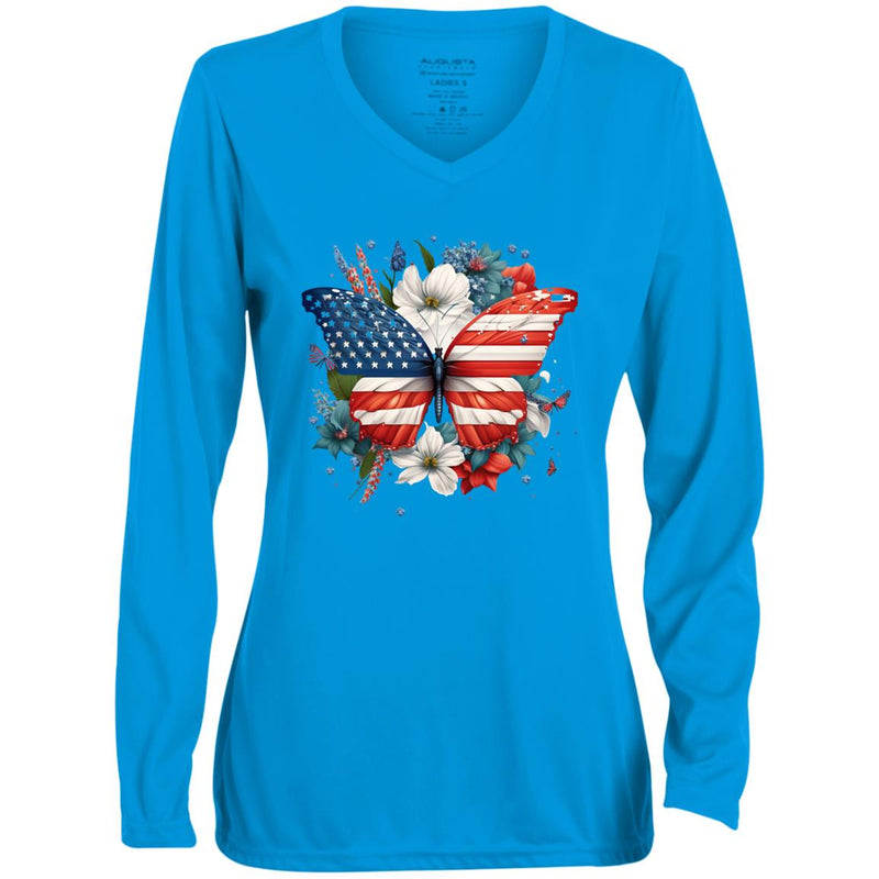 Untitled design (30) 1788 Ladies' Moisture-Wicking Long Sleeve V-Neck Tee