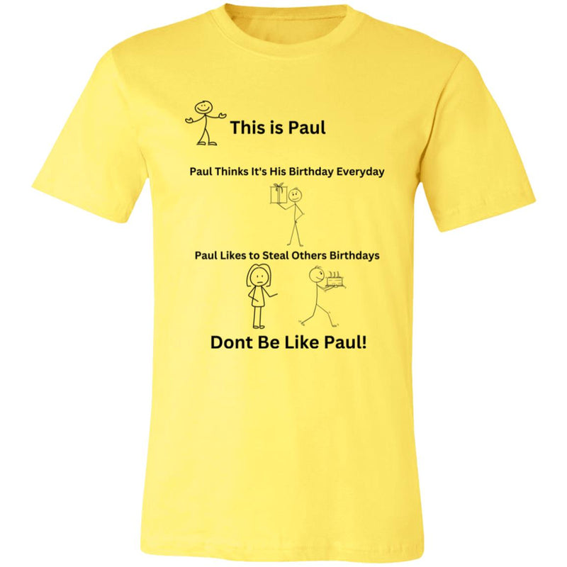 This is Paul 3001C Unisex Jersey Short-Sleeve T-Shirt