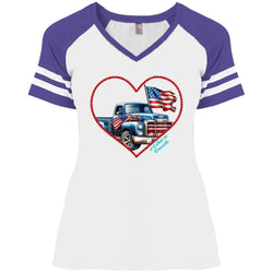 #Like a Truck DM476 Ladies' Game V-Neck T-Shirt