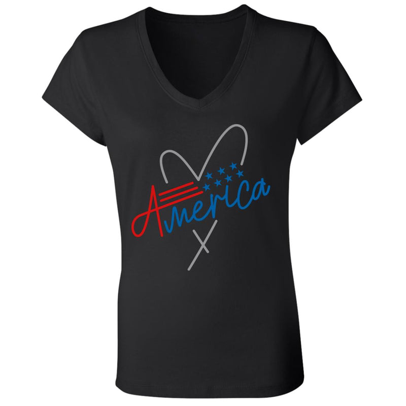 Untitled design (34) B6005 Ladies' Jersey V-Neck T-Shirt