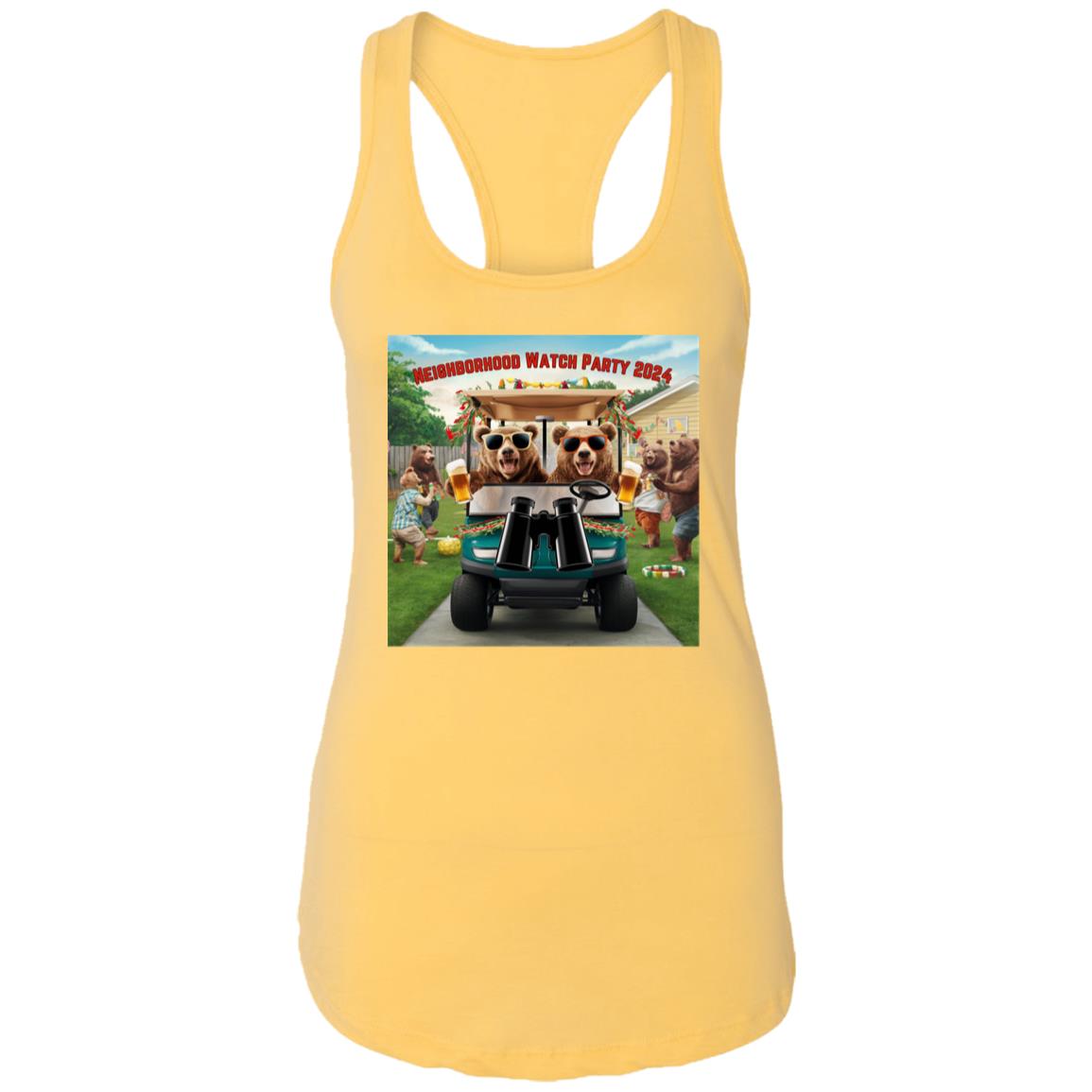 Neighborhood Watch Party NL1533 Ladies Ideal Racerback Tank