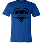 Baseball heart name 3001C Unisex Jersey Short-Sleeve T-Shirt