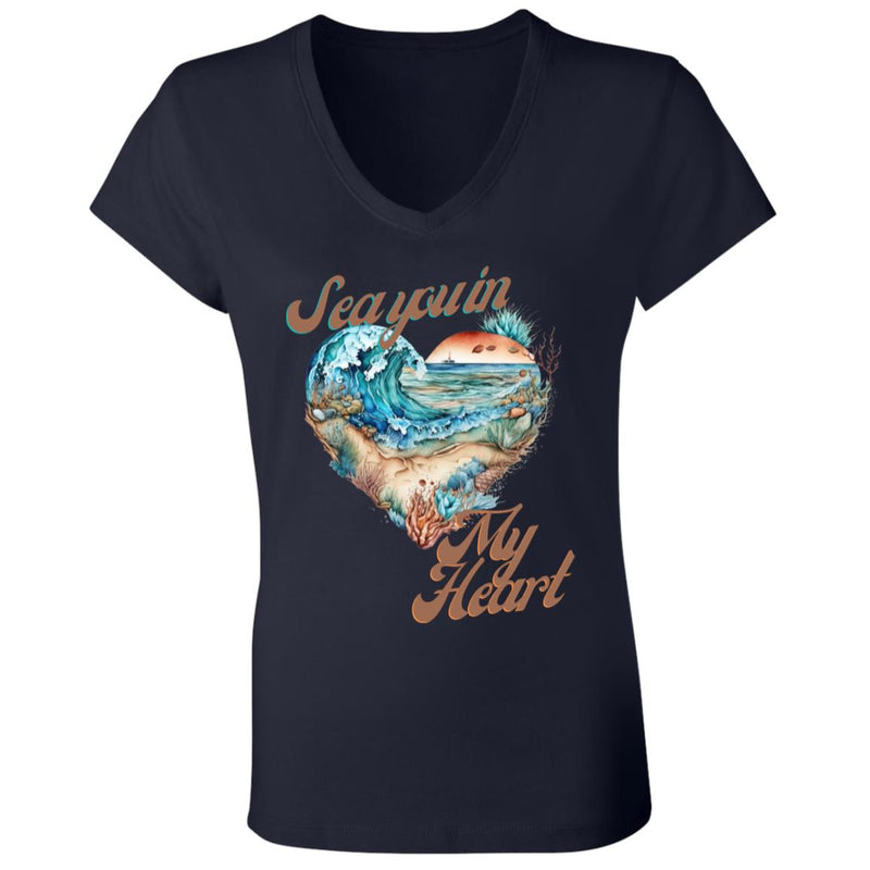 Please B6005 Ladies' Jersey V-Neck T-Shirt