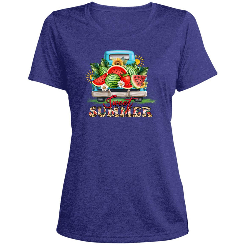 summertruck LST360 Ladies' Heather Scoop Neck Performance Tee