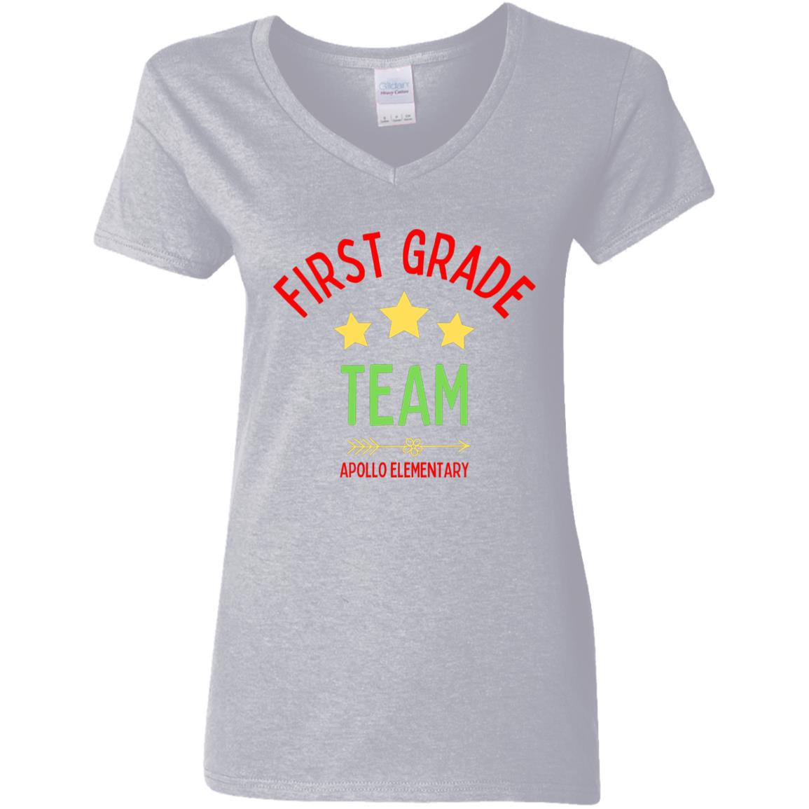 first grade G500VL Ladies' 5.3 oz. V-Neck T-Shirt