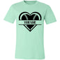 Baseball heart name 3001C Unisex Jersey Short-Sleeve T-Shirt