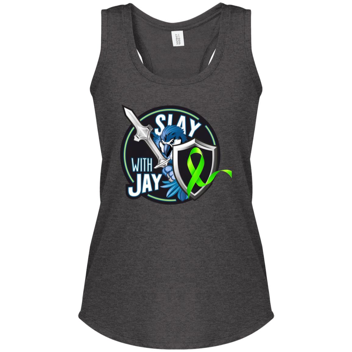 SlaywithJay DM138L Women's Perfect Tri Racerback Tank