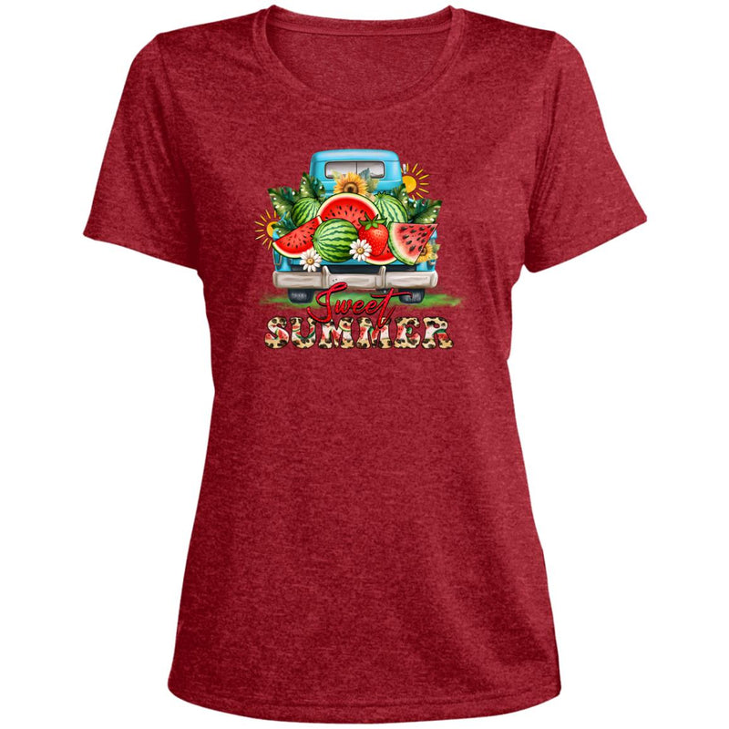 summertruck LST360 Ladies' Heather Scoop Neck Performance Tee